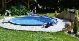 Zastrešenie bazéna TROPIKO pre dlhšie kúpanie, teplý bazén a čistú vodu ako azuro. Pre nadzemné i zapustené (kruhové / okrúhle) záhradné bazény.